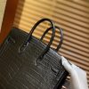 爱马仕 Birkin 25cm 2代19cm 黑色 雾面哑光 鳄鱼皮 顶级手工缝制