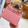 fd14edf42ad2346.jpg 爱马仕 Kelly 樱花粉 掌纹牛皮 全手工缝制 银扣 25cm