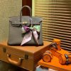 爱马仕 Birkin 25cm ( 铂金包) Togo小牛皮 大象灰 原版蜜蜡线 全手工缝制