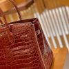 爱马仕 Birkin 30cm 板栗棕 蜜糖棕 金扣 一级皮 尼罗鳄鱼皮 臻品级别