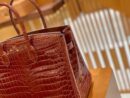 爱马仕 Birkin 30cm 板栗棕 蜜糖棕 金扣 一级皮 尼罗鳄鱼皮 臻品级别
