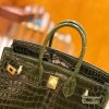 爱马仕 Birkin 25cm 橄榄绿 尼罗鳄鱼皮 金扣 原版蜜蜡线 顶级手缝 现货