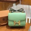 爱马仕 Constance空姐包 掌纹牛皮 牛油果绿 金扣 24cm 蜡线 全手工缝制