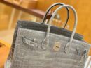 爱马仕 Birkin 35cm 巴黎灰 银扣 一级皮 尼罗鳄鱼皮 臻品级别