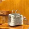 fe9bd9fcd3591f3.jpg 爱马仕 Birkin 25cm 原色 雪花仿蜥蜴皮 全手工缝制 稀有 现货