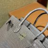 爱马仕 Birkin铂金包 斑鸠灰 湾鳄 一级皮 倒V 进口原料 顶级手缝工艺 30cm