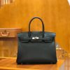 ff08ea55d76fdf4.jpg 爱马仕 Birkin 30cm 经典黑 Epsom掌纹小牛皮 银扣 原版蜜蜡线 顶级手工缝制