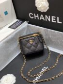 CHANEL小球牛皮盒子口红包 AP1340黑色