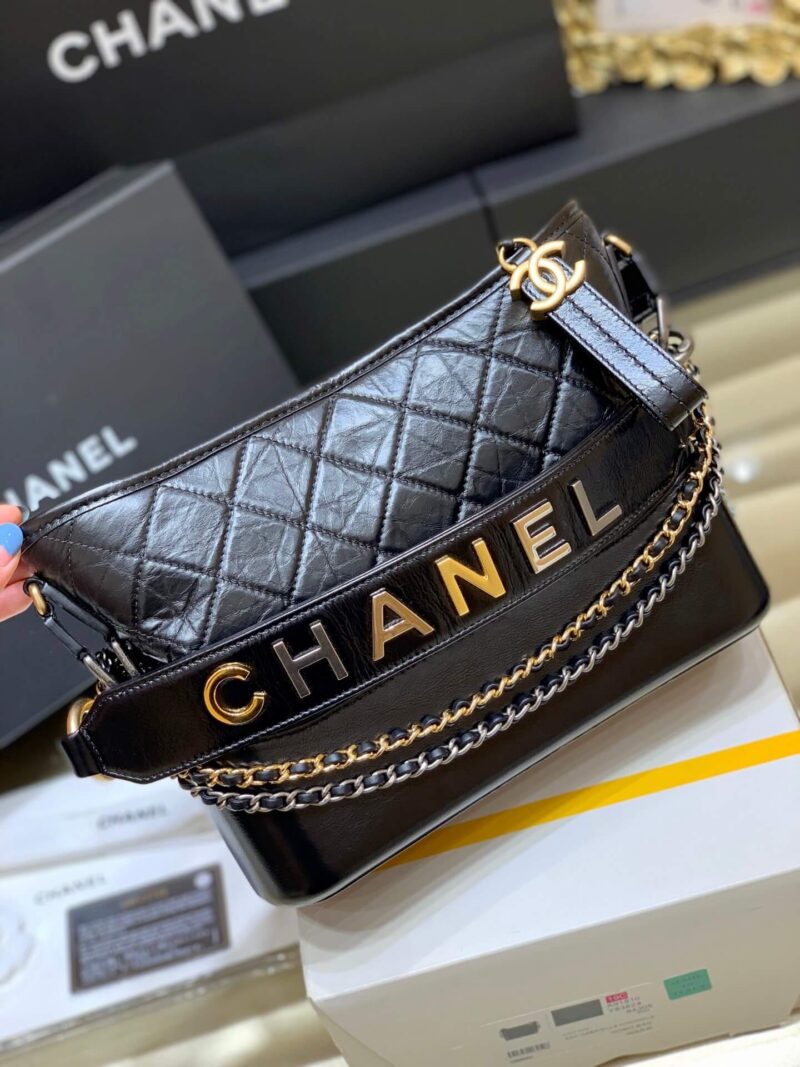 CHANEL Gabrielle hobo bag 中号流浪包 AS1582黑色