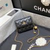 CHANEL 2020爆款铜珠系列链条包 AP1465黑色