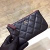 Chanel 进口球纹牛皮拉链零钱包卡包 A82365黑色/银扣
