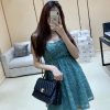 CHANEL coco handle 28CM A92993黑色/酒红手柄/金扣