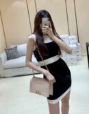 CHANEL 经典款之Leboy 25CM BAG A67086裸粉色鱼子酱牛皮/金扣