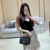 CHANEL 经典款之Leboy 20CM BAG A67085军绿色鱼子酱牛皮/银扣