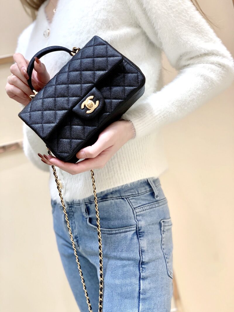 Chanel 经典之CF大mini带手腕版本 AS2431黑色 - Image 3