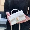 Chanel 经典之CF大mini带手腕版本 AS2431白色