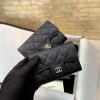 CHANEL CF 经典小卡包球纹卡包零钱包 AP0214黑色/银扣