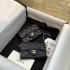 CHANEL CF 经典小卡包球纹卡包零钱包 AP0214黑色/金扣