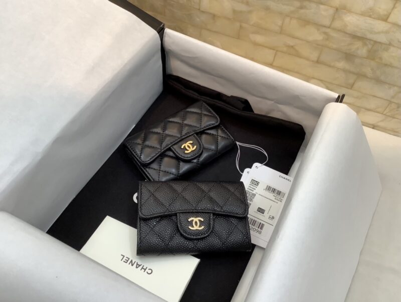 CHANEL CF 经典小卡包球纹卡包零钱包 AP0214黑色/金扣 - Image 2