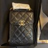 Chanel 2021早秋高级手工坊小金珠系列手机包 AP2291黑色