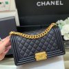 i1624678332_6563_1.jpg CHANEL Leboy 25CM BAG A67086黑色球纹牛皮/金扣