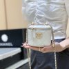 Chanel 高级手工坊双金珠系列盒子斜挎包 AP2292白色