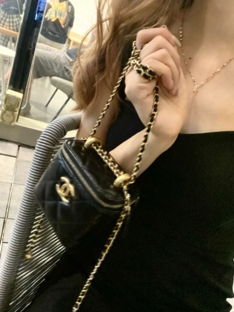Chanel 高级手工坊双金珠系列盒子斜挎包 AP2292黑色 - Image 3