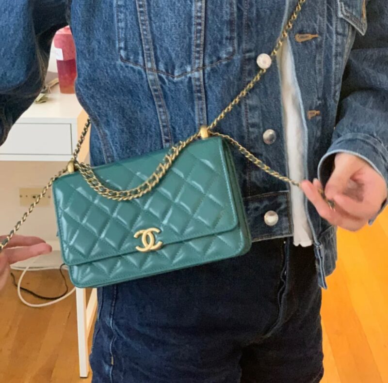 Chanel 2021早秋高级手工坊系列小金珠系列发财包 AP2289绿色 - Image 3