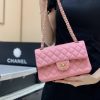 Chanel CF23 Classic flap bag A01113芭比粉球纹牛皮金扣