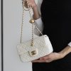 Chanel Flap Bag CF羊皮大Mini金球包 AS1787白色