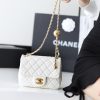 Chanel Flap Bag CF Mini羊皮方胖子金球包 AS1786白色