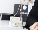 Chanel Flap Bag CF Mini羊皮方胖子金球包 AS1786白色