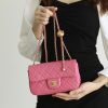 Chanel Flap Bag CF羊皮大Mini金球包 AS1787玫红