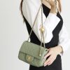 Chanel Flap Bag CF Mini羊皮方胖子金球包 AS1786橄榄绿