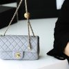 Chanel Flap Bag CF羊皮大Mini金球包 AS1787灰色