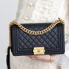 CHANEL 经典款之Leboy 25CM BAG A67086黑色/金扣/胎牛皮