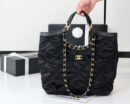 CHANEL 22P 最新黑马尼龙shoppin购物袋 AS3152黑色