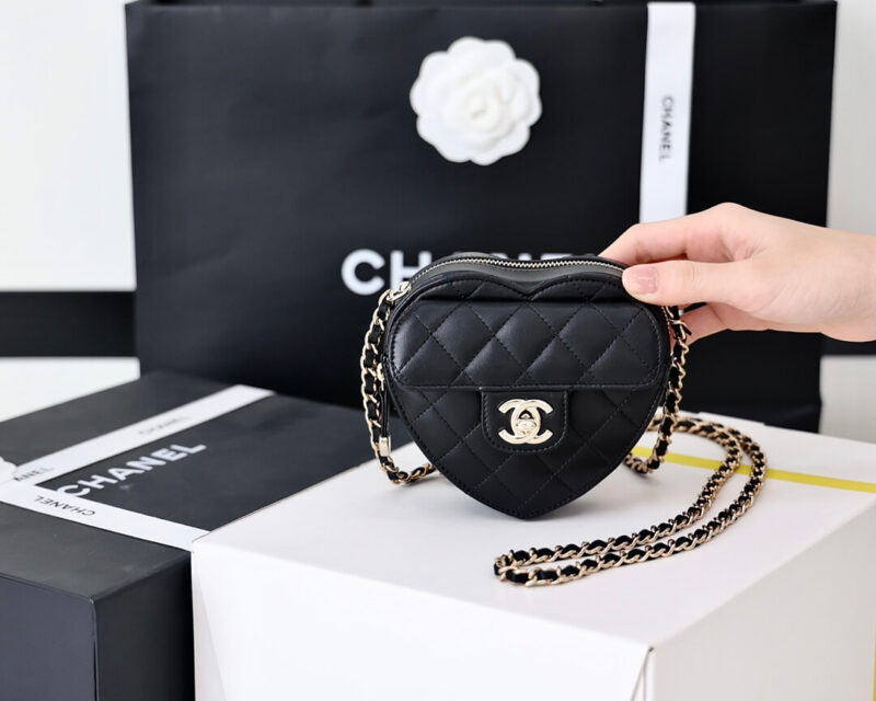 CHANEL 2022cc春夏爆款爱心包 AP2784黑色