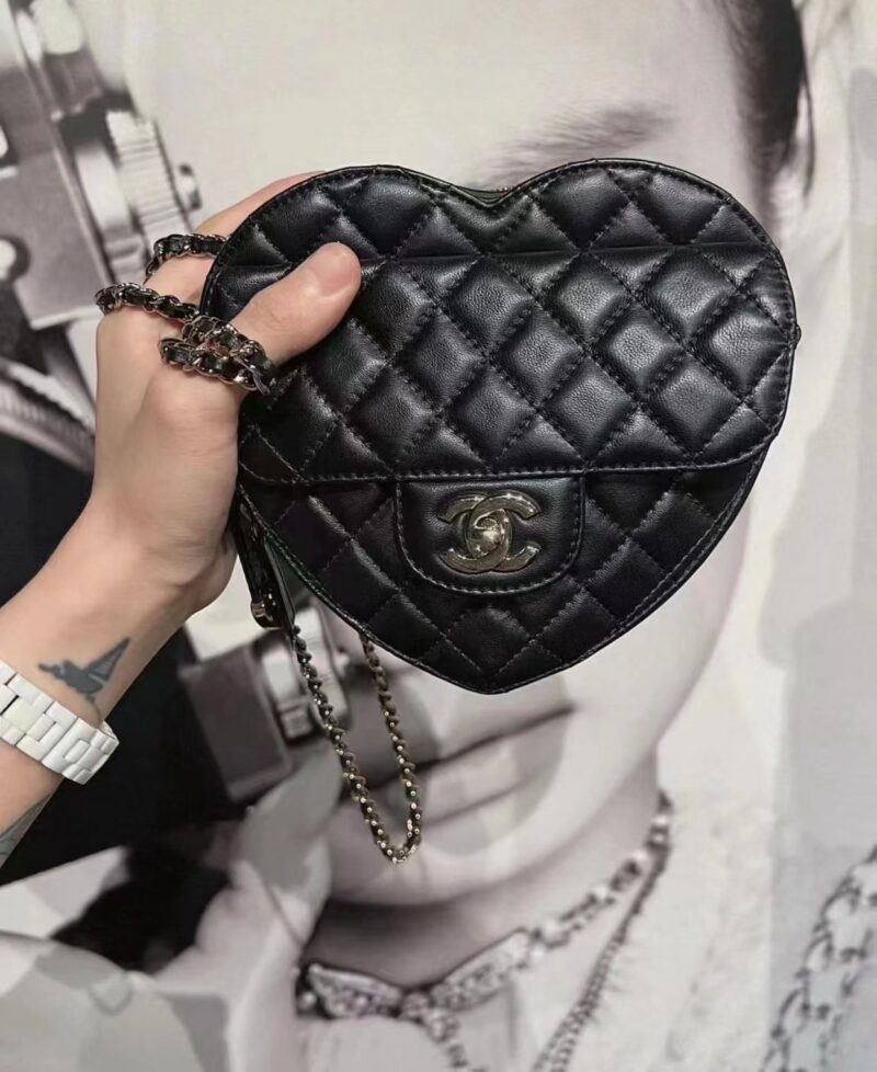 CHANEL 2022cc春夏爆款爱心包 AS3191黑色 - Image 2