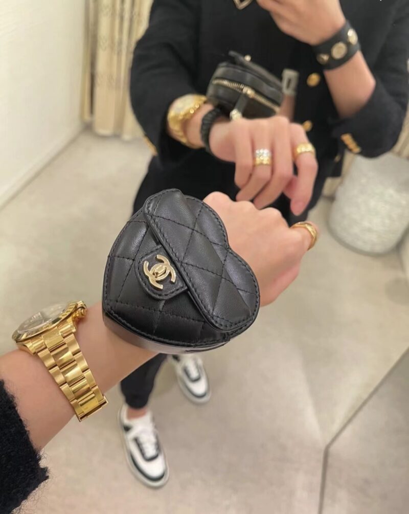 CHANEL香奈儿2022cc爱心手环零钱包 AP2786黑色 - Image 2