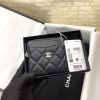 CHANEL 22新款细球零钱包卡包 AP2086黑色/金扣