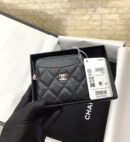 CHANEL 22新款细球零钱包卡包 AP2086黑色/金扣