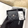 CHANEL 22新款细球零钱包卡包 AP2086黑色/金扣