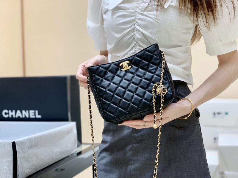 CHANEL 2022cc春夏系列金球hobo嬉皮包 AS3259 - Image 2