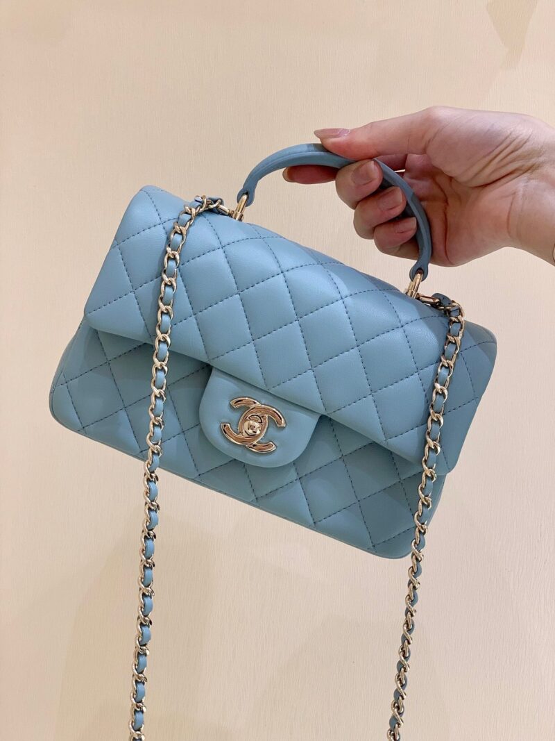 CHANEL CF 手腕大mini AS2431baby蓝