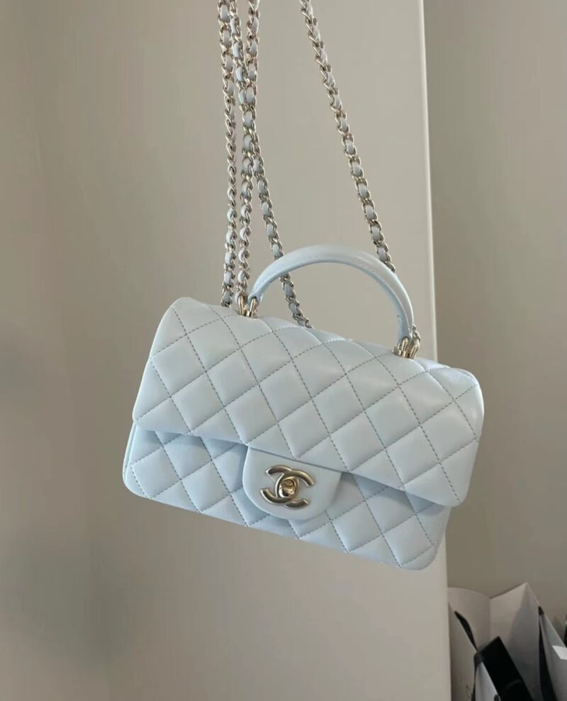 CHANEL CF 手腕大mini AS2431baby蓝 - Image 2