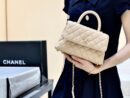 CHANEL coco handle 23CM 22P新版本 A92990奶茶色/香槟色五金