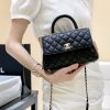 CHANEL coco handle 23CM 22P新版本 A92990黑色/香槟色五金