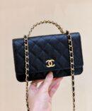 CHANEL 2022cc春夏系列字母手柄Woc发财包 AP2804黑色