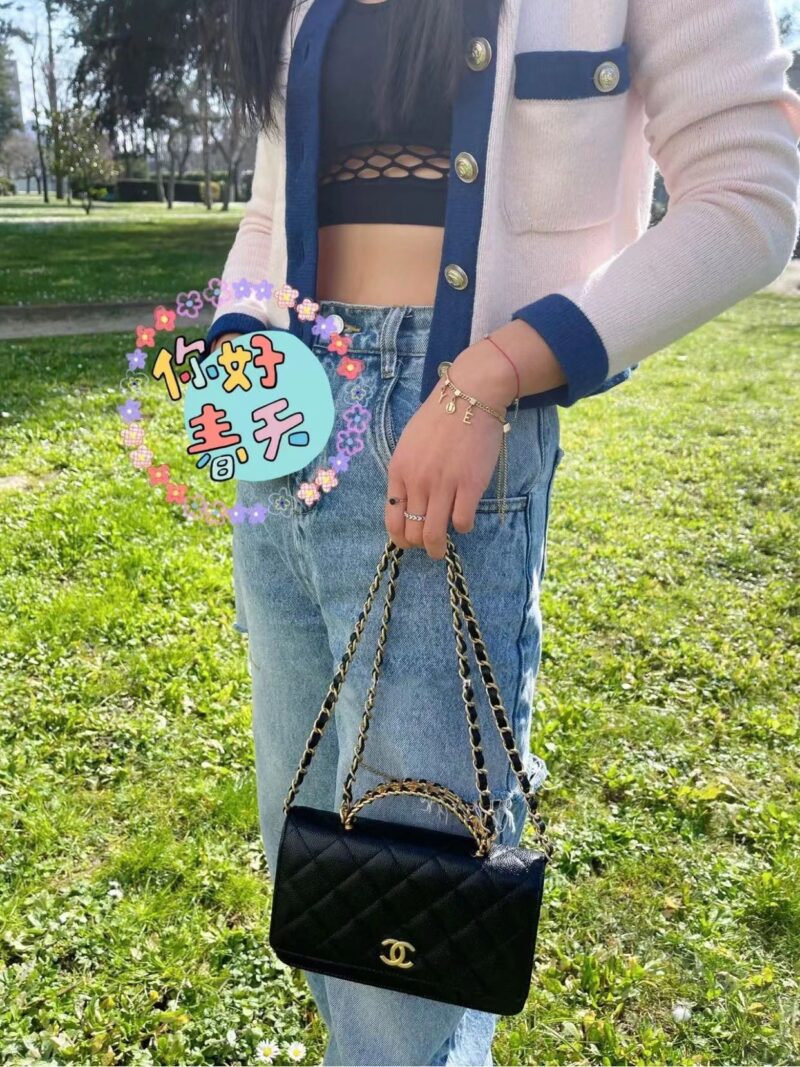 CHANEL 2022cc春夏系列字母手柄Woc发财包 AP2804黑色 - Image 2